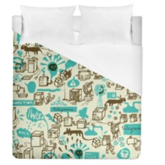 Telegramme Duvet Cover (queen Size)