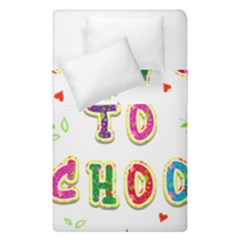 Back To School Duvet Cover Double Side (single Size) by Amaryn4rt