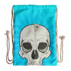 Skull Ball Line Schedule Drawstring Bag (large) by Simbadda