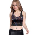 America Usa Map Stars Vector  Racer Back Crop Top View1