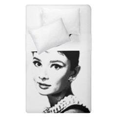 Audrey Hepburn Duvet Cover Double Side (single Size) by Valentinaart