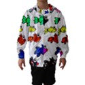 Fishes Marine Life Swimming Water Hooded Wind Breaker (Kids) View1