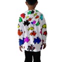 Fishes Marine Life Swimming Water Hooded Wind Breaker (Kids) View2