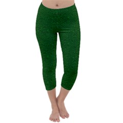 Texture Green Rush Easter Capri Winter Leggings  by Simbadda