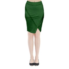 Texture Green Rush Easter Midi Wrap Pencil Skirt by Simbadda