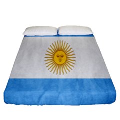 Argentina Texture Background Fitted Sheet (queen Size) by Simbadda