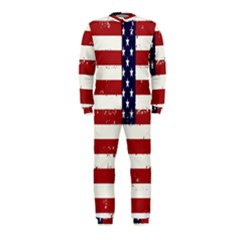 Flag United States United States Of America Stripes Red White Onepiece Jumpsuit (kids) by Simbadda