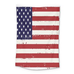 Flag United States United States Of America Stripes Red White Small Tapestry by Simbadda