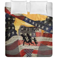 Caution Duvet Cover Double Side (california King Size) by Valentinaart