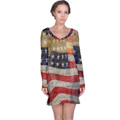 American President Long Sleeve Nightdress by Valentinaart