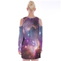 Small Magellanic Cloud Velvet Long Sleeve Shoulder Cutout Dress View2