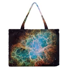 Crab Nebula Medium Zipper Tote Bag by SpaceShop