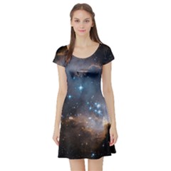 New Stars Short Sleeve Skater Dress by SpaceShop