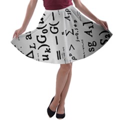 Science Formulas A-line Skater Skirt by Simbadda