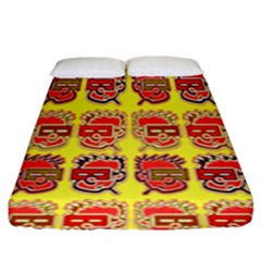 Funny Faces Fitted Sheet (king Size)