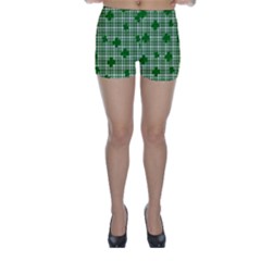 St  Patrick s Day Pattern Skinny Shorts by Valentinaart