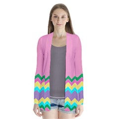 Easter Chevron Pattern Stripes Cardigans by Amaryn4rt