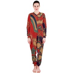 Vintage Chinese Brocade Onepiece Jumpsuit (ladies)  by Amaryn4rt