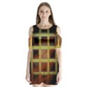 Drawing Of A Color Fractal Window Shoulder Cutout Velvet  One Piece View1