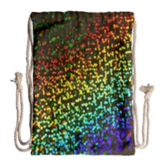 Construction Paper Iridescent Drawstring Bag (large) by Amaryn4rt