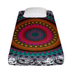 Tropical Mandala Fitted Sheet (single Size) by Wanni