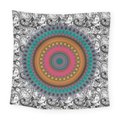 Tropical Mandala Square Tapestry (large) by Wanni