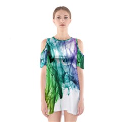 Colour Smoke Rainbow Color Design Shoulder Cutout One Piece by Amaryn4rt