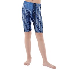 Building Architectural Background Kids  Mid Length Swim Shorts