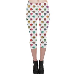 Colorful Colorful Sheep Pattern Sheep Pattern Capri Leggings by CoolDesigns