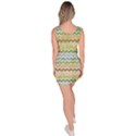 Green Tone Chevron Scratched Texture Bodycon Dress  Bodycon Dress View4