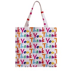 Wallpaper With The Words Thank You In Colorful Letters Zipper Grocery Tote Bag