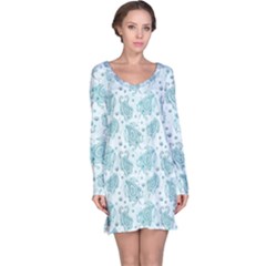 Decorative Floral Paisley Pattern Long Sleeve Nightdress by TastefulDesigns