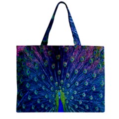 Amazing Peacock Zipper Mini Tote Bag by Simbadda