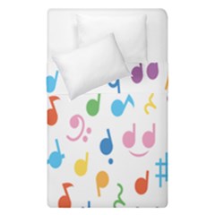 Musical Notes Duvet Cover Double Side (single Size) by Mariart