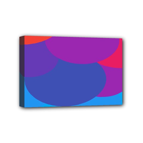 Circles Colorful Balloon Circle Purple Blue Red Orange Mini Canvas 6  X 4  by Mariart