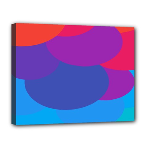 Circles Colorful Balloon Circle Purple Blue Red Orange Canvas 14  X 11  by Mariart