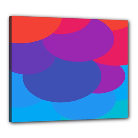 Circles Colorful Balloon Circle Purple Blue Red Orange Canvas 24  X 20  by Mariart