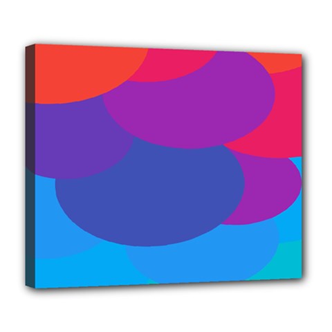 Circles Colorful Balloon Circle Purple Blue Red Orange Deluxe Canvas 24  X 20   by Mariart