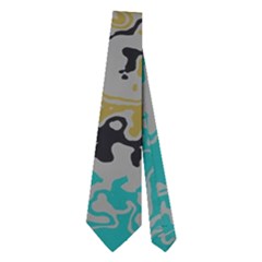 Blue Brown Waves       Necktie by LalyLauraFLM