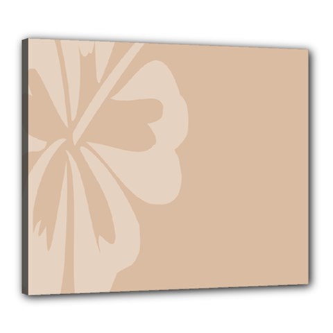 Hibiscus Sakura Toasted Almond Grey Canvas 24  X 20  by Mariart