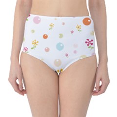 Flower Floral Star Balloon Bubble High-waist Bikini Bottoms by Mariart