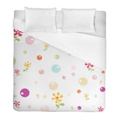 Flower Floral Star Balloon Bubble Duvet Cover (full/ Double Size) by Mariart