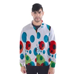 Polka Dot Circle Red Blue Green Wind Breaker (men) by Mariart