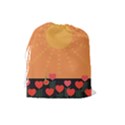 Love Heart Valentine Sun Flowers Drawstring Pouches (Large)  View2