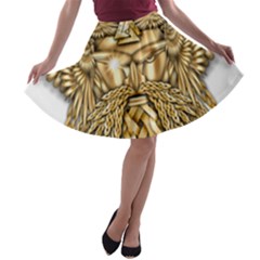 Odin - Norse God Of War A-line Skater Skirt by NaumaddicArts