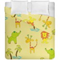 Cute Animals Elephant Giraffe Lion Duvet Cover Double Side (California King Size) View2