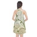 Leaf Sexy Green Gray Halter Neckline Chiffon Dress  View2