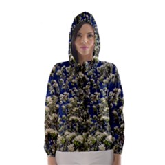 Floral Skies Hooded Wind Breaker (women) by dawnsiegler