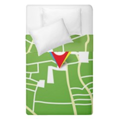 Map Street Star Location Duvet Cover Double Side (single Size) by Mariart