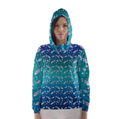 Under The Sea Paisley Hooded Wind Breaker (women) by emilyzragz